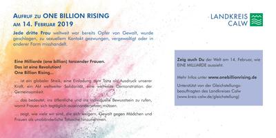 Bild vergrößern: One Billion Rising Karte Seite 2