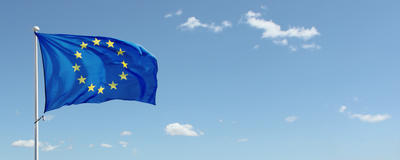 Gehisste Europaflagge