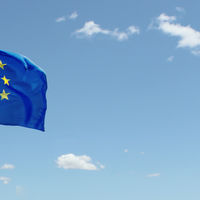 Bild vergrößern: Gehisste Europaflagge